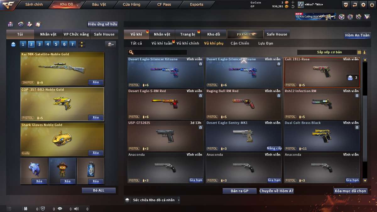 shop acc cf uy tin gia re